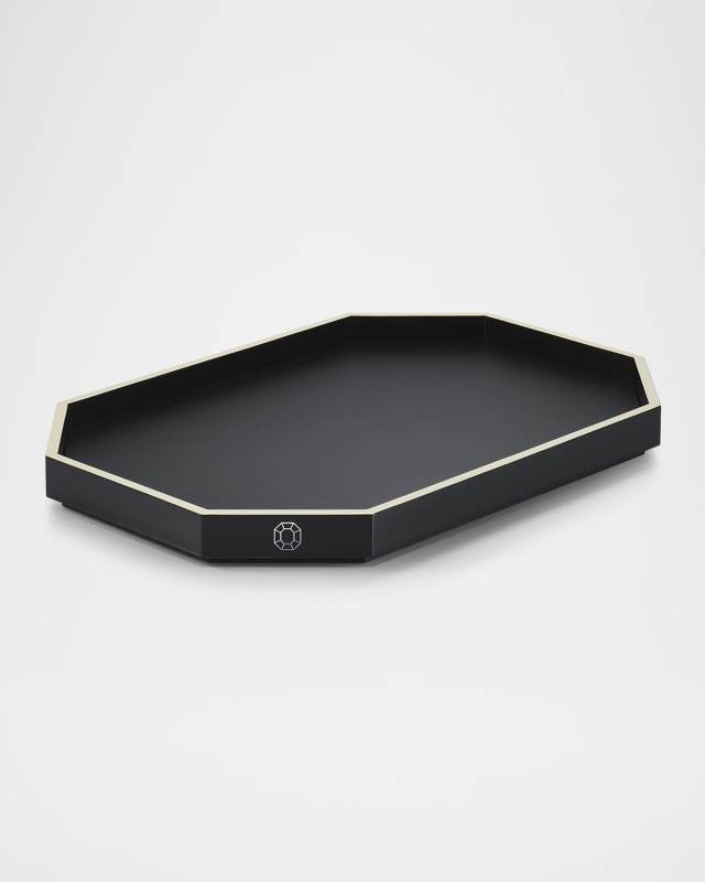 Octagon Medium Lacquered Tray, 18"